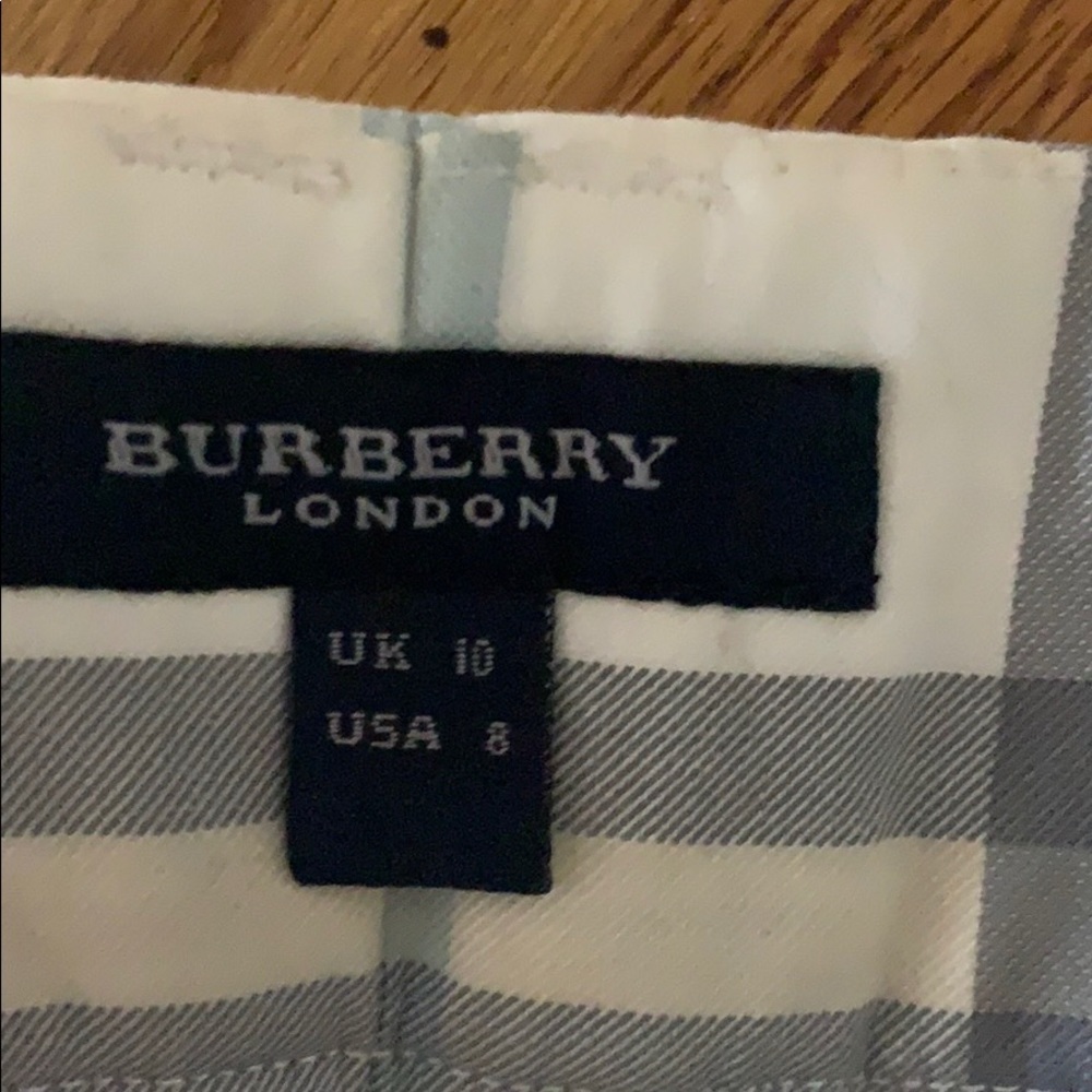 Burberry Cream Plaid Cropped Pants - Picture 5 of 7
